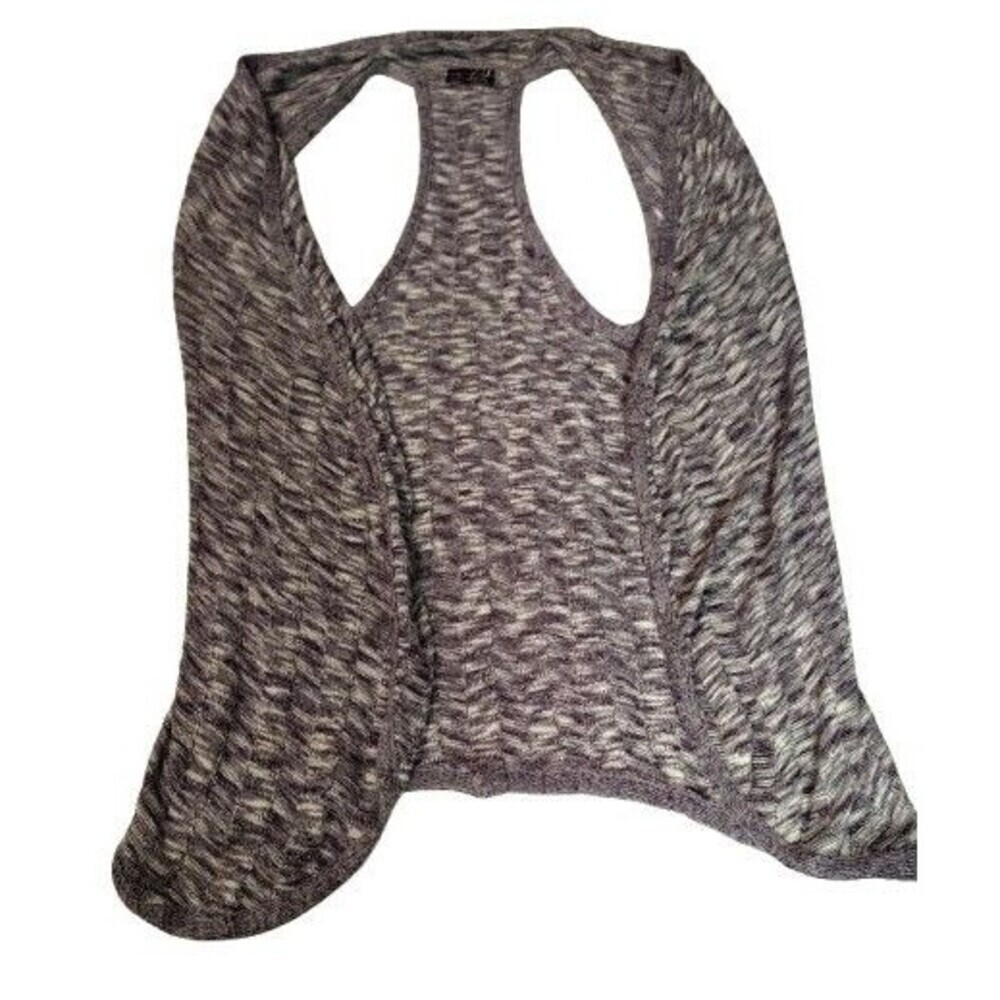 Questions by Say What? Space Dye Knit Racerback Vest Purple White One...